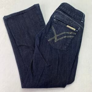William Rast Jeans Womens Sz 26 Savoy Regular Rise Trouser Dark Wash Denim